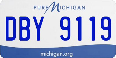 MI license plate DBY9119
