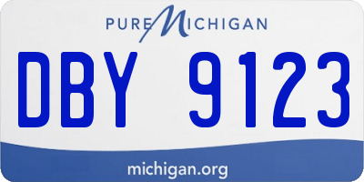 MI license plate DBY9123