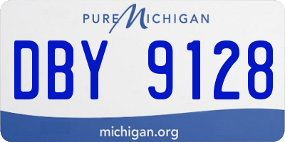 MI license plate DBY9128