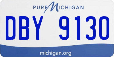 MI license plate DBY9130