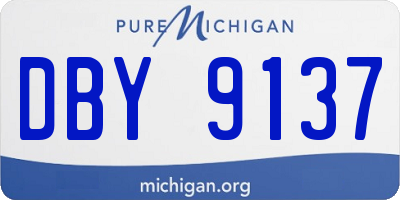 MI license plate DBY9137