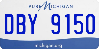 MI license plate DBY9150