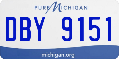 MI license plate DBY9151
