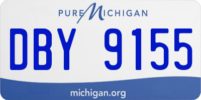 MI license plate DBY9155