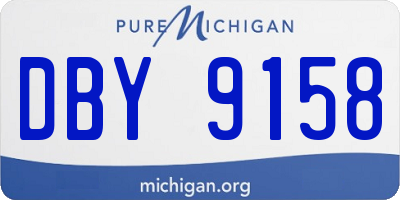 MI license plate DBY9158
