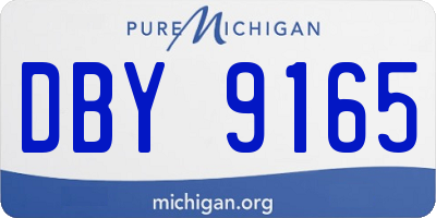 MI license plate DBY9165