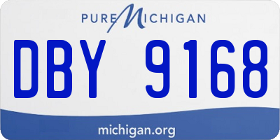 MI license plate DBY9168