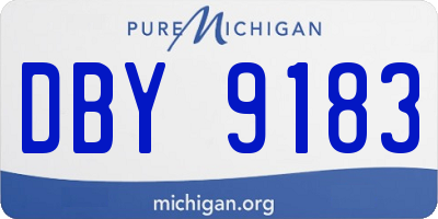 MI license plate DBY9183