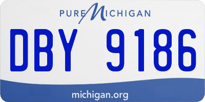 MI license plate DBY9186