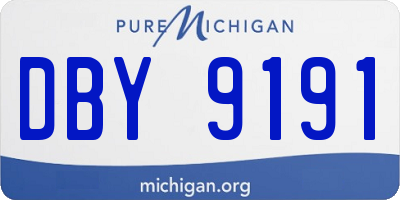 MI license plate DBY9191