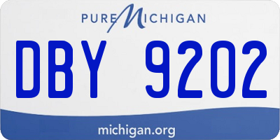 MI license plate DBY9202