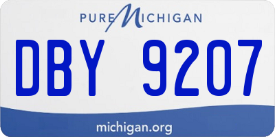 MI license plate DBY9207