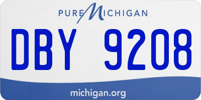 MI license plate DBY9208
