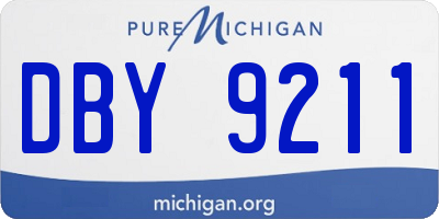 MI license plate DBY9211