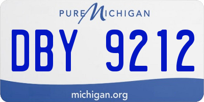 MI license plate DBY9212