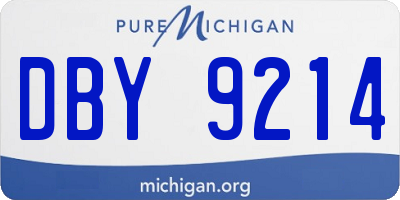 MI license plate DBY9214