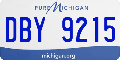 MI license plate DBY9215
