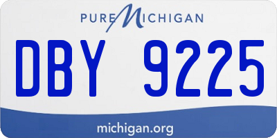 MI license plate DBY9225