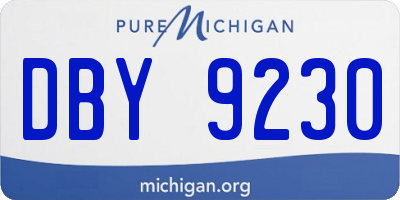 MI license plate DBY9230