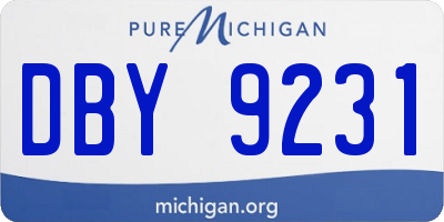 MI license plate DBY9231