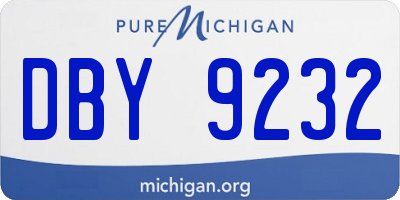 MI license plate DBY9232