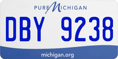 MI license plate DBY9238