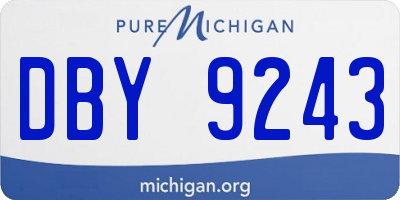 MI license plate DBY9243