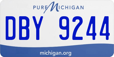 MI license plate DBY9244