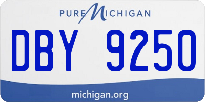 MI license plate DBY9250