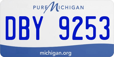 MI license plate DBY9253