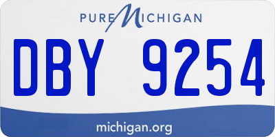 MI license plate DBY9254