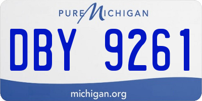 MI license plate DBY9261