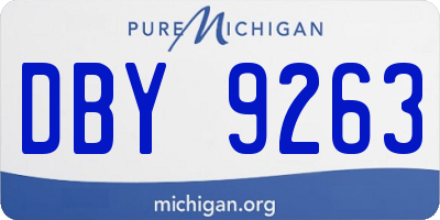 MI license plate DBY9263