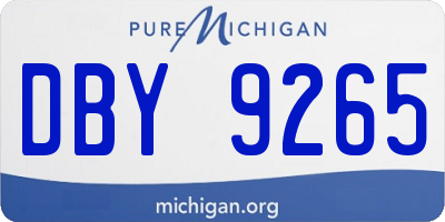 MI license plate DBY9265