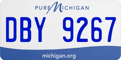 MI license plate DBY9267