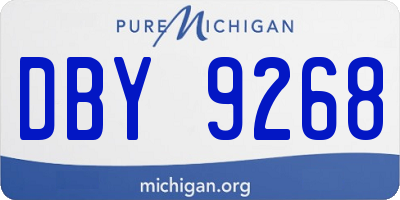MI license plate DBY9268