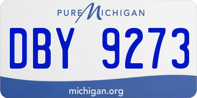MI license plate DBY9273