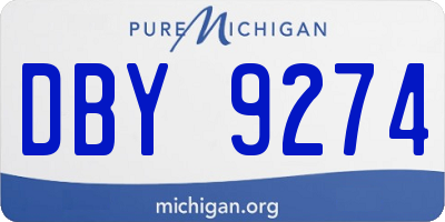 MI license plate DBY9274