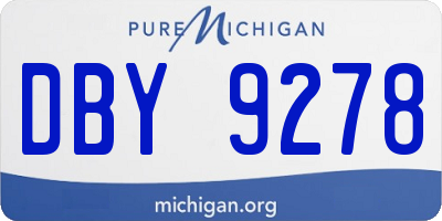 MI license plate DBY9278