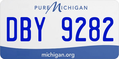 MI license plate DBY9282