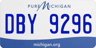 MI license plate DBY9296
