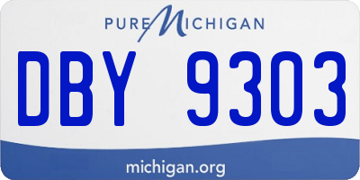 MI license plate DBY9303