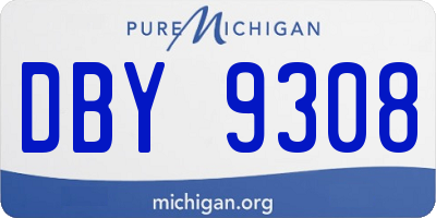 MI license plate DBY9308