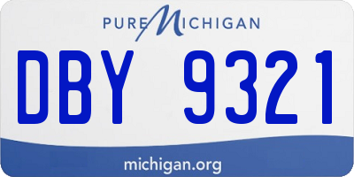 MI license plate DBY9321