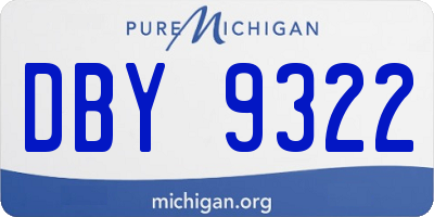MI license plate DBY9322