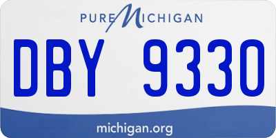 MI license plate DBY9330