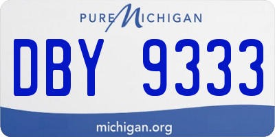 MI license plate DBY9333