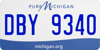 MI license plate DBY9340