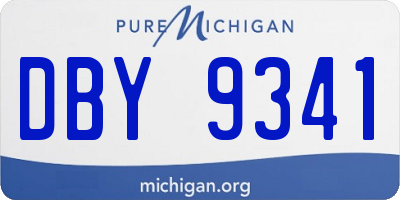MI license plate DBY9341