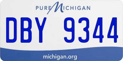 MI license plate DBY9344